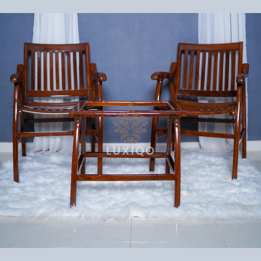 Wooden Shisham (Indian Rosewood) Soldier Bedroom Chair Set-Premium Quality